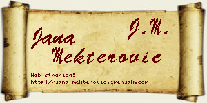 Jana Mekterović vizit kartica
